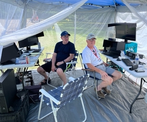 Members of the Cuyahoga Amateur Radio Society operating a digital station during 2022 Field Day